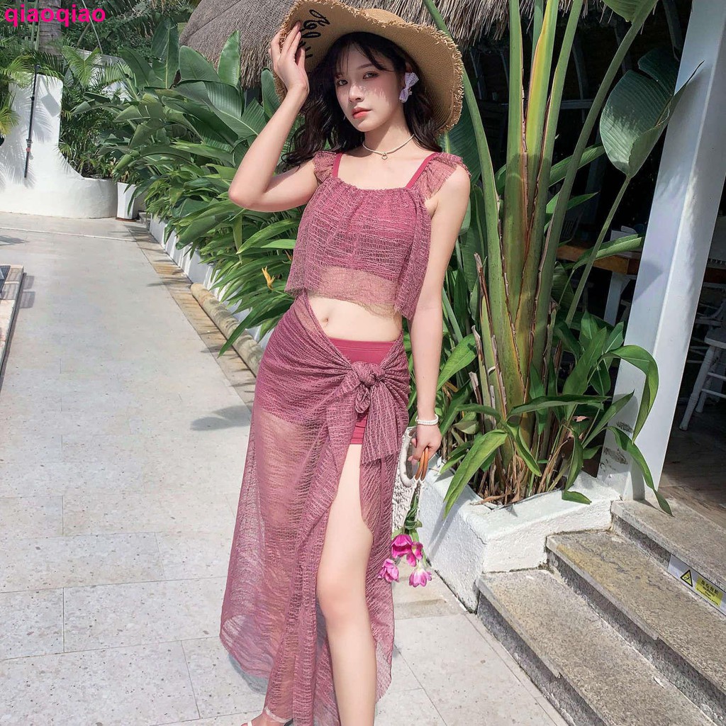 Set Bikini Kèm Áo Khoác Ngoài Quyến Rũ Cho Nữ | BigBuy360 - bigbuy360.vn