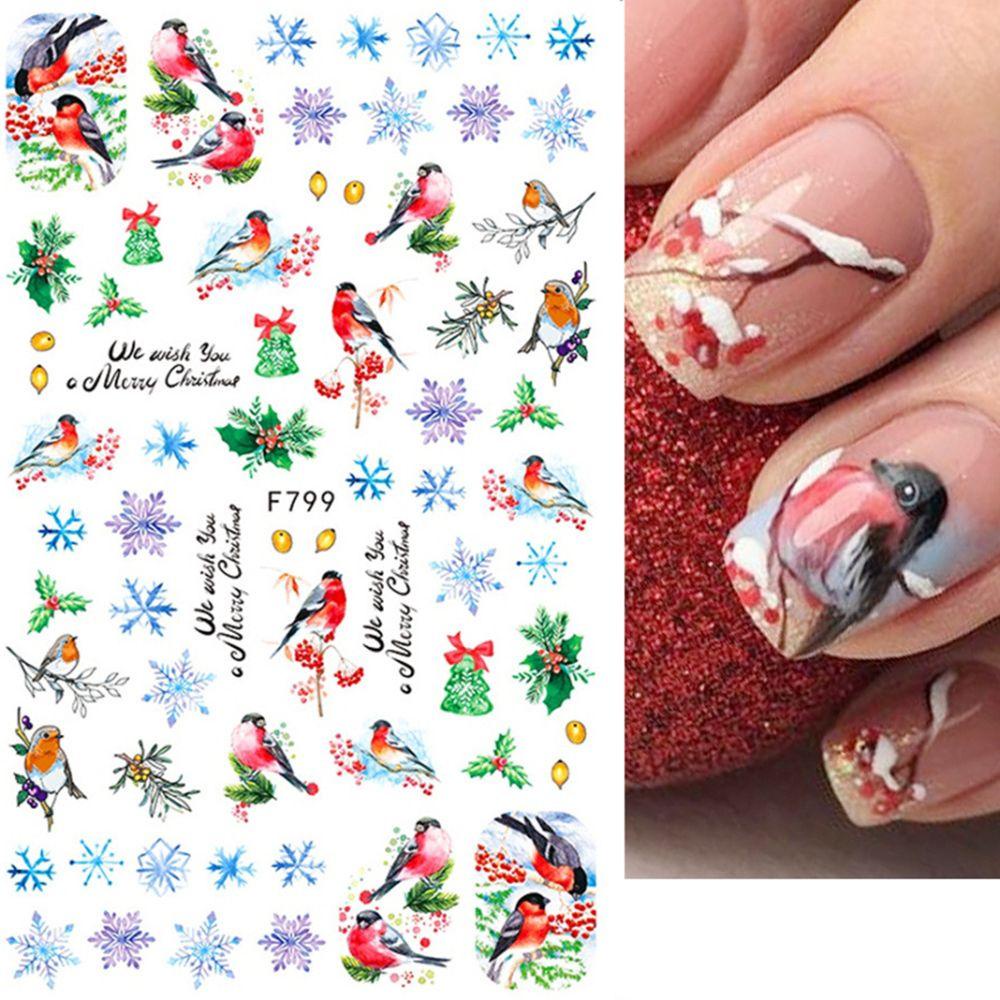 Miếng Dán Trang Trí Móng Tay 3D Họa Tiết Giáng Sinh Độc Đáo
