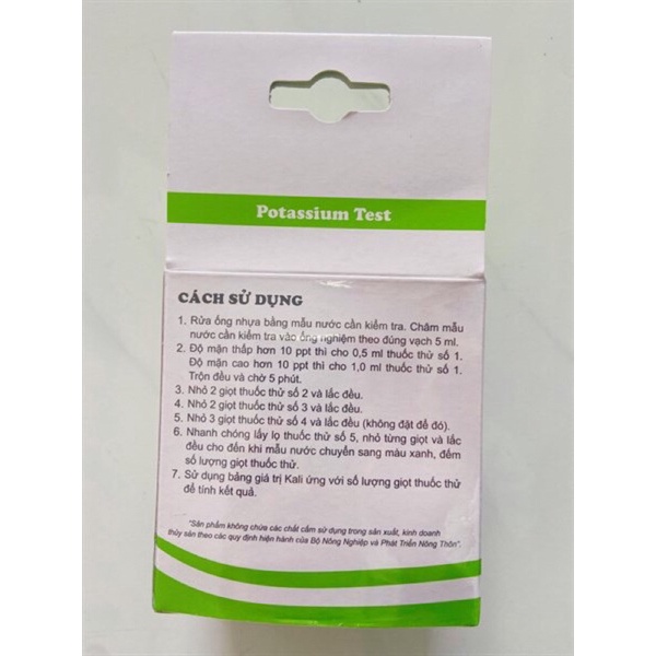 Bộ test Kali CP, đo hàm lượng Kali Thái Lan, đo Kali CP