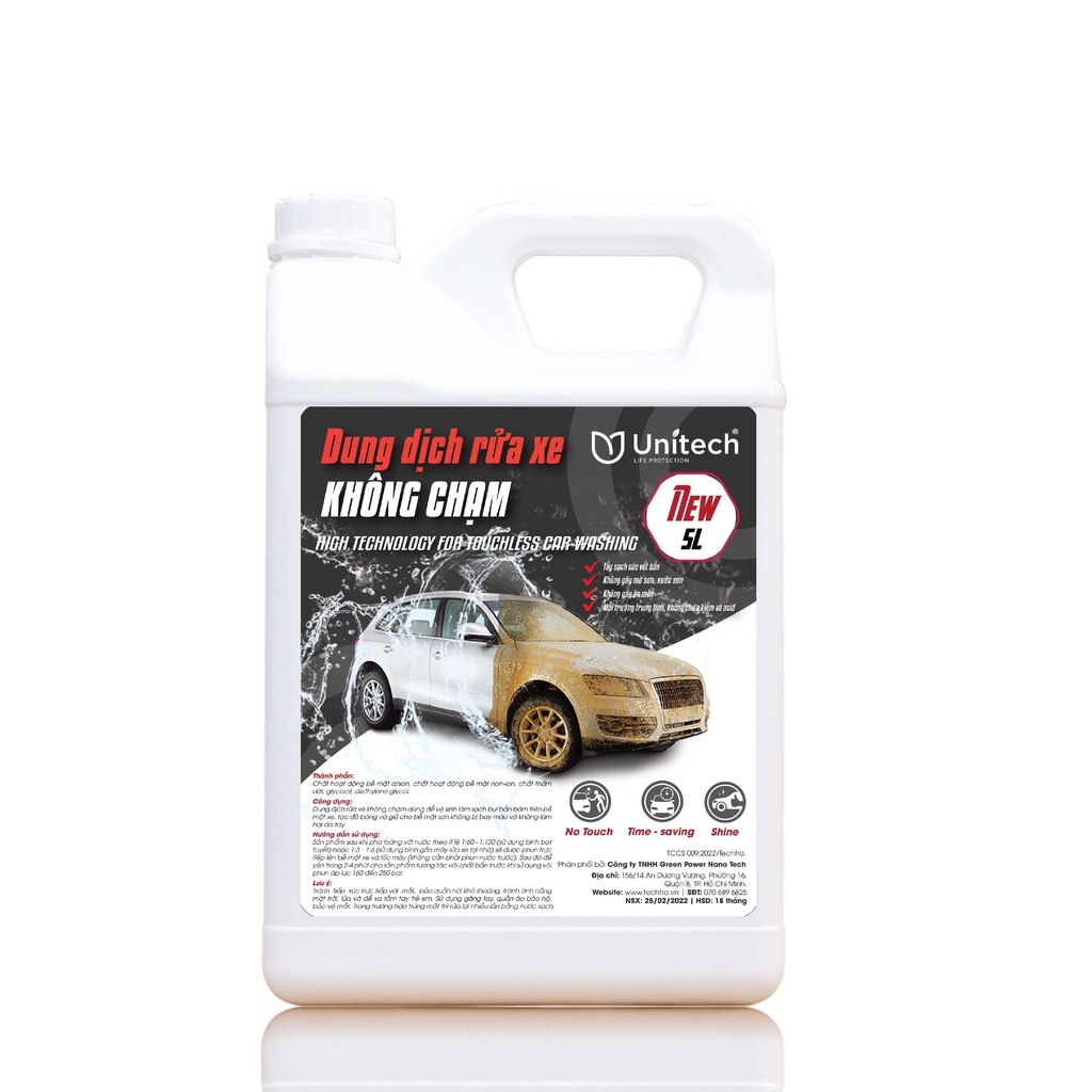 Nước rửa xe không chạm Vũ Gia Auto đậm đặc tỉ lệ 1:60 (5 lít) - Hương thơm dễ chịu, hiệu quả nhanh chóng