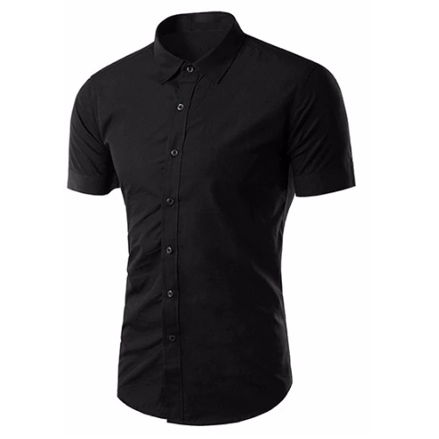 Áo sơ mi nam ngắn tay màu trắng | BigBuy360 - bigbuy360.vn