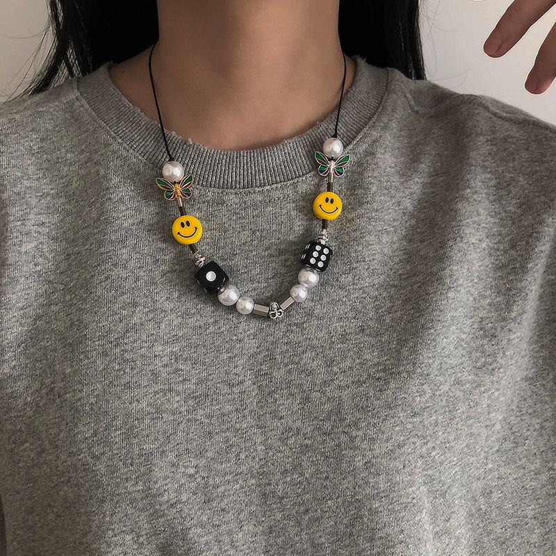 Vòng cổ phối mặt phụ kiện phong cách hip hop thời trang đường phố