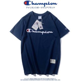 Áo Thun Cotton Ngắn Tay Thêu Logo Champion Cổ Điển Size S-Xxl