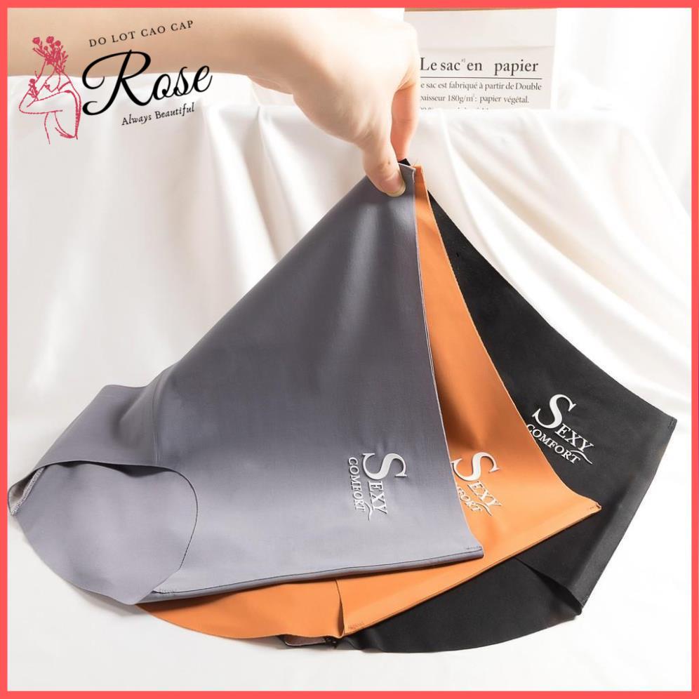 Combo 5 Quần Lót Nữ Su Lụa Ép Viền KHÔNG ĐƯỜNG MAY Cạp Cao Sexy Comfort - Rose Q208