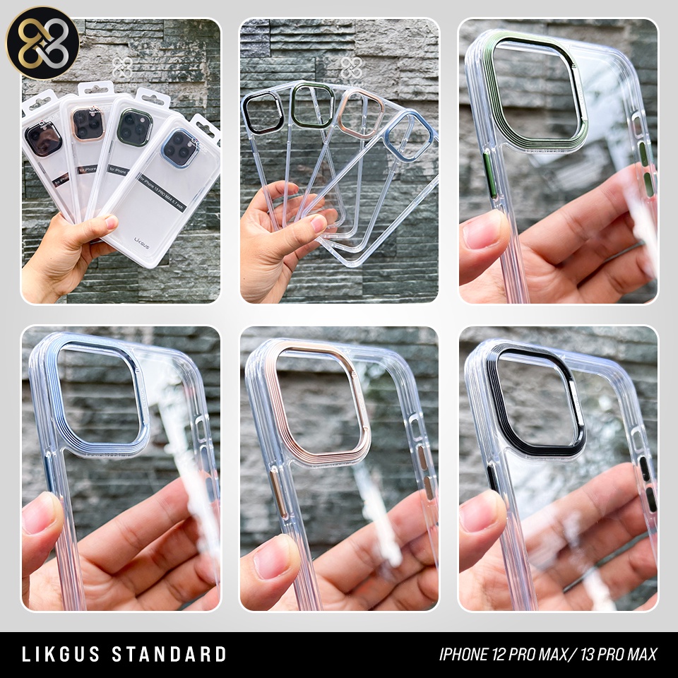 Likgus Standard ốp lưng trong suốt viền cam nhôm nguyên khối