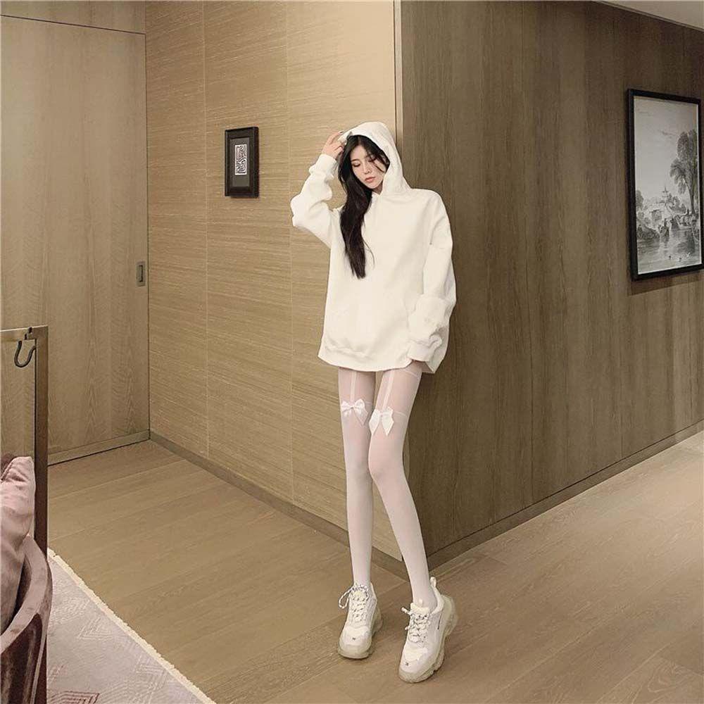 Quần Tất Ren Nylon Thoáng Khí Đính Nơ Gợi Cảm WMES15H Cho Nữ