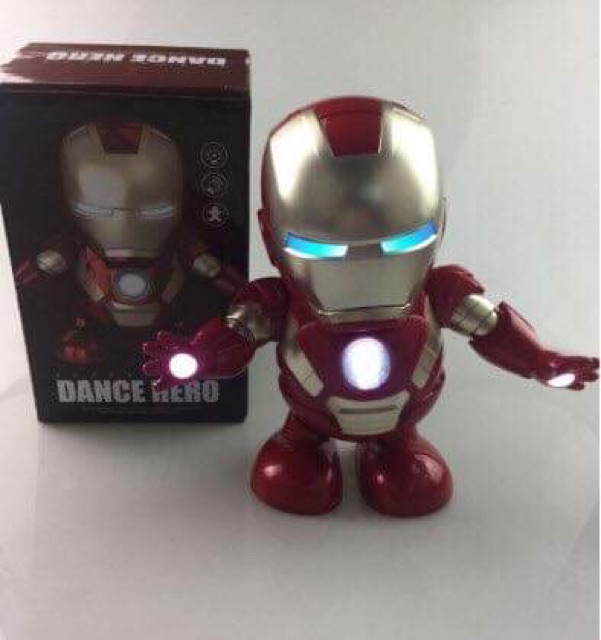 (Mới bán chạy Sale) Iron Man Đồ Chơi Nhảy Đồ chơi điện tử đèn Pin LED Có Âm Thanh Ánh Sáng Âm Nhạc