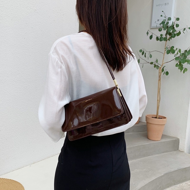 Túi đeo dưới cánh tay Hình Vuông Cỡ Nhỏ Màu Trơn Mẫu Mới 2022 NB00406