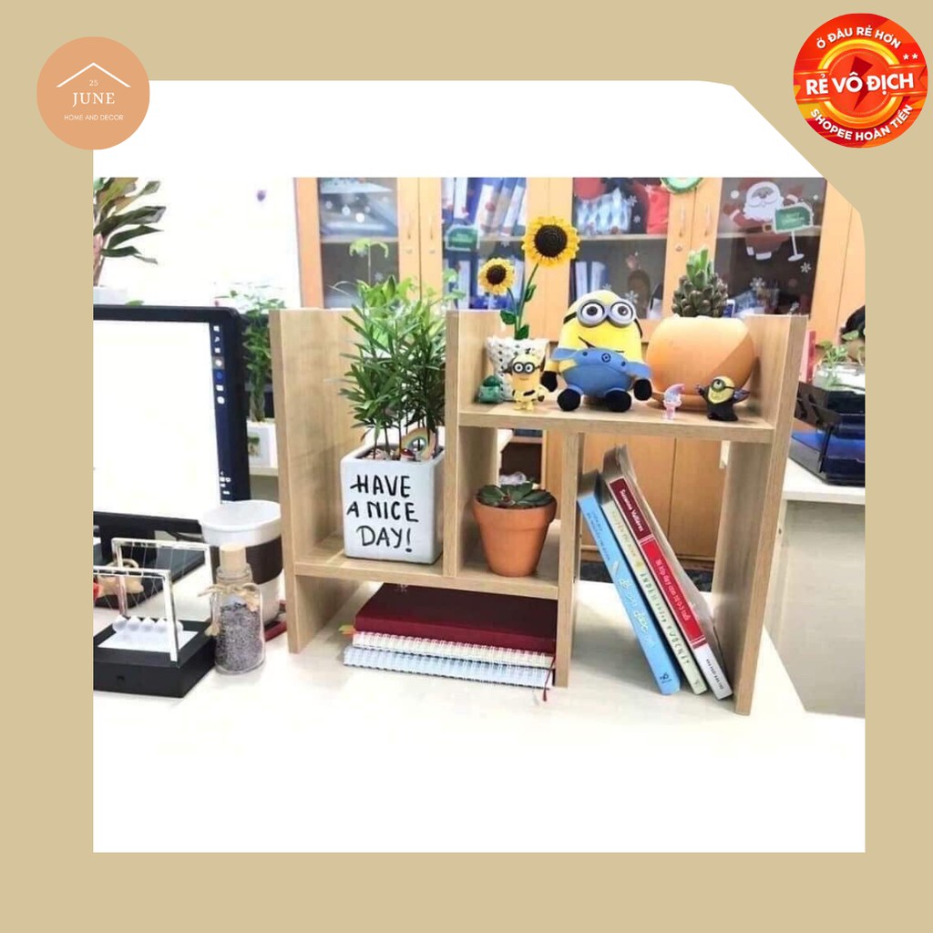 🌟Miễn Ship🌟 Kệ sách gỗ để bàn lắp ghép đa năng, giá sách để bàn tiện lợi giá rẻ gỗ MDF | BigBuy360 - bigbuy360.vn