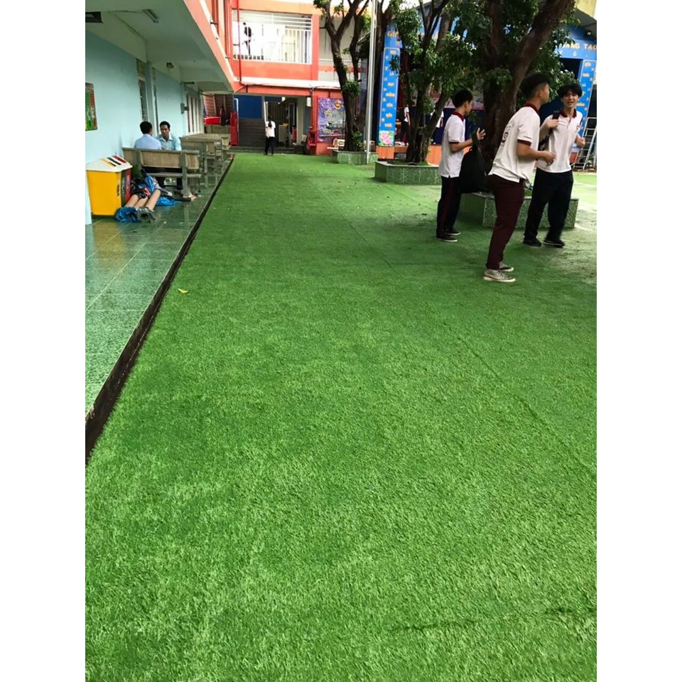 Thảm cỏ nhân tạo sợi 3cm - Hàng loại 1 đế nhựa không sinh bụi