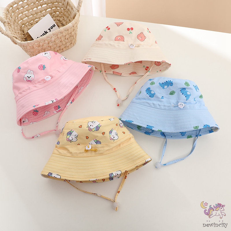 Nón Bucket Hai Mặt Chống Nắng Phong Cách Hàn Quốc Dễ Điều Chỉnh Thời Trang Mùa Hè Cho Bé