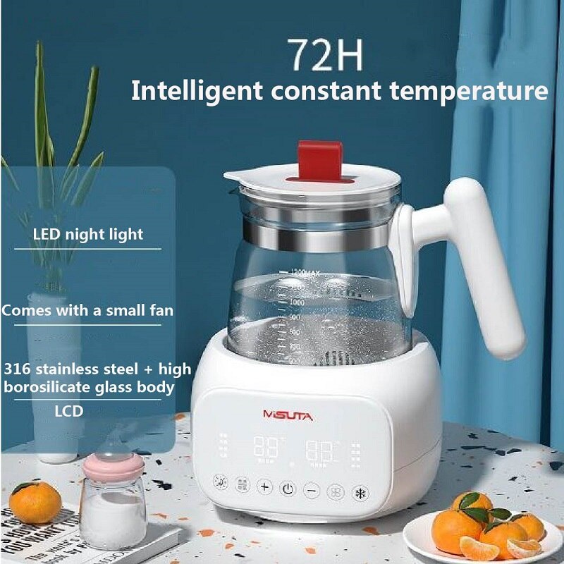 Máy Hâm Nước Pha Sữa MISUTA Bản Nâng Cấp Có Quạt Tản Nhiệt, Có Điều Chỉnh Và Giữ Nhiệt Độ Liên Tục Thông Minh