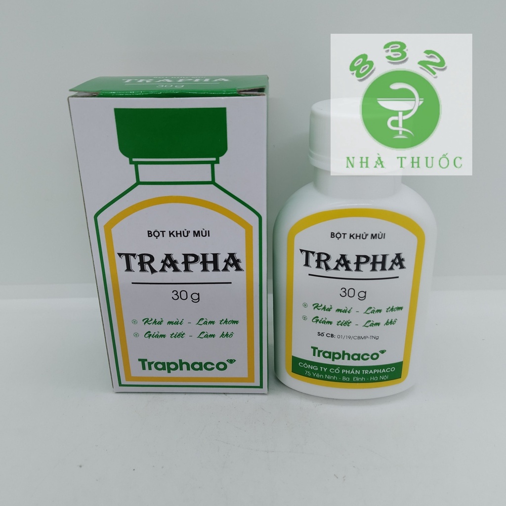 Bột khử mùi TRAPHA lọ 30g