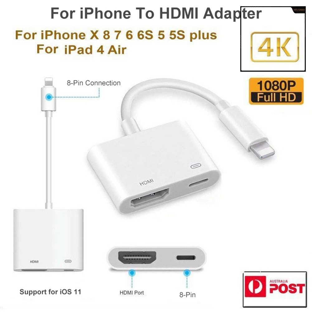 Dây Cáp Chuyển Đổi 1080p Hd 8pin Sang Hdmi-Compatible Av Cho Iphone 5 Ipad Mini Ipod Touch