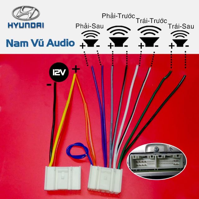 Dây jack âm thanh đầu CD ô tô Hyundai | BigBuy360 - bigbuy360.vn