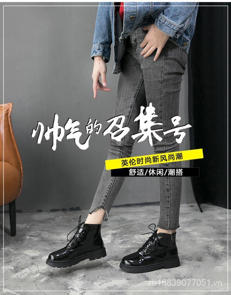 DR. MARTENS Giày Bốt Da Nữ Cổ Cao Thời Trang Anh Quốc 2019