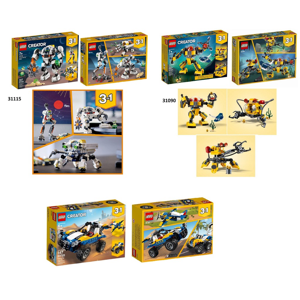 LEGO CREATOR - Xếp hình Siêu Xe - Máy Bay - Robot 3in1