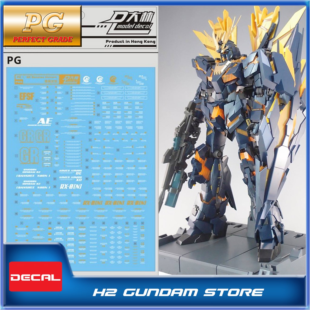 Decal nước cho mô hình PG 1/60 Gundam Banshee