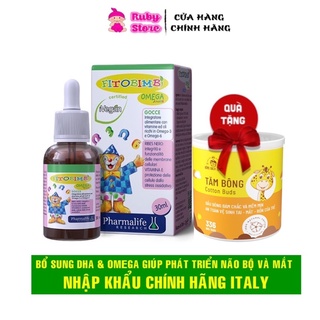  A7 Bổ não bổ mắt cho bé Fitobimbi Omega Junior - Giúp phát triền toàn diện não bộ sáng mắt tăng đề kháng lọ 30ml+quà 