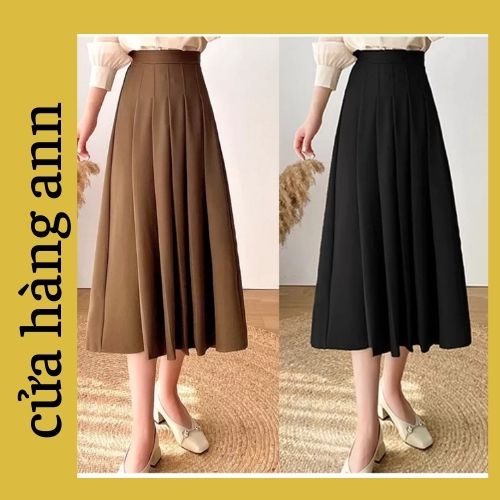 Chân váy xếp ly dài , váy xếp ly dài thanh lịch dịu dàng phong cách quý cô - Cosmetic999