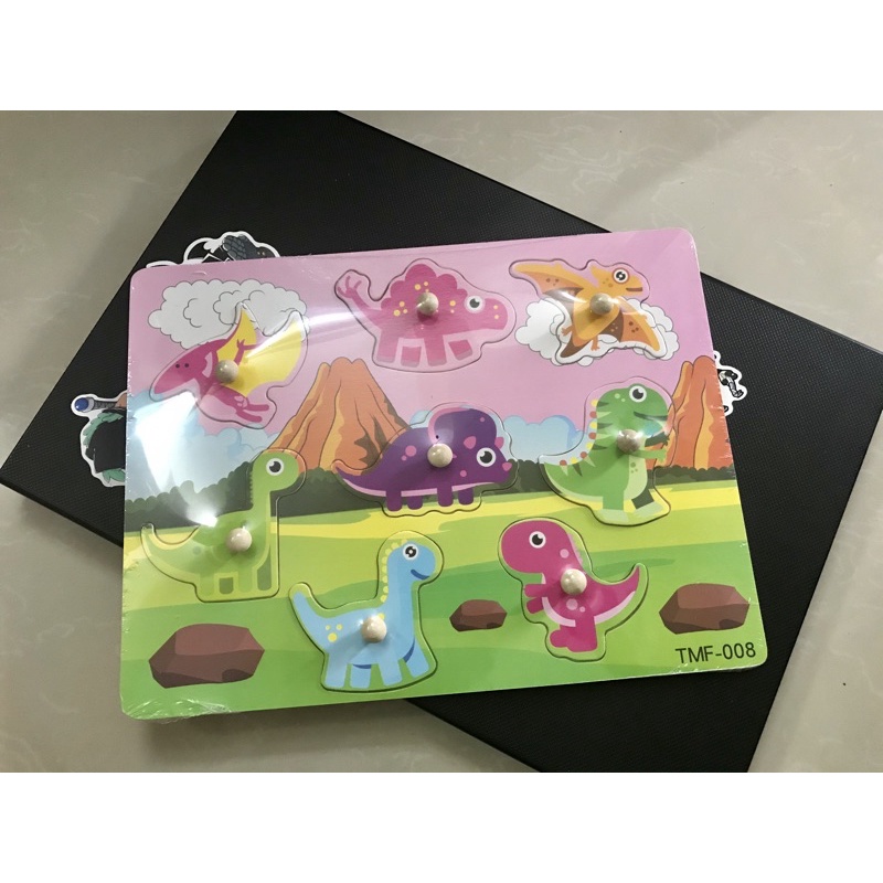 XẢ KHO - 1 Bảng gỗ có núm chủ đề ngẫu nhiên cho bé học tập, vui chơi ghép hình