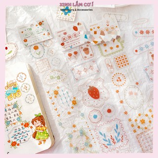 Hình Dán Washi  Sticker Vintage CHEERYFUL Masking Tape Trang Trí Sổ Planner Bullet Journal Hàn Quốc [Xinh Lắm Cơ Í]
