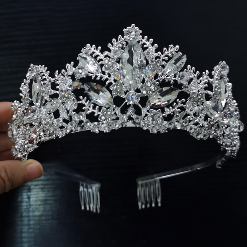 Vương Miện Đính Đá Pha Lê Giả Sang Trọng Cho Cô Dâu
