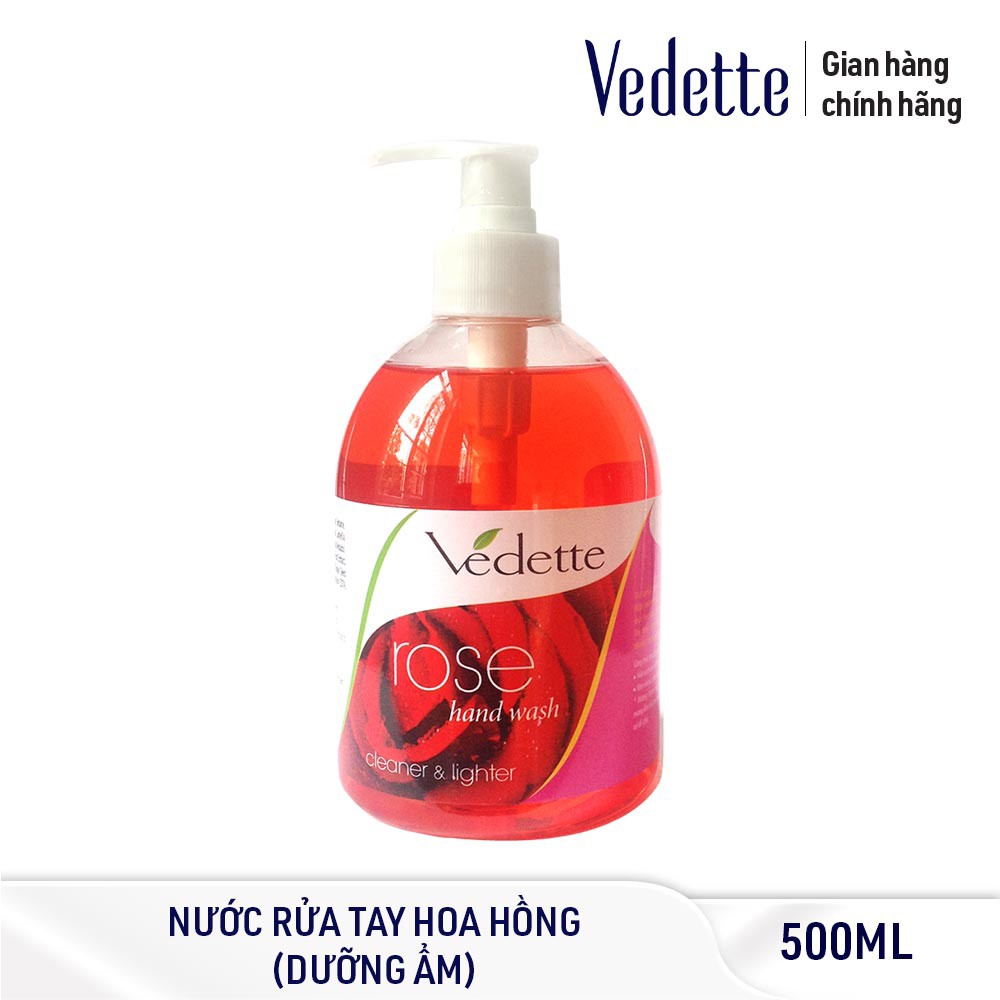 Nước rửa tay Vedette hoa hồng loại 500ml | BigBuy360 - bigbuy360.vn