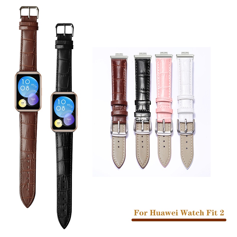 Dây Đeo Bằng Da Chất Lượng Cao Cho Đồng Hồ Thông Minh Huawei watch fit 2 fit2