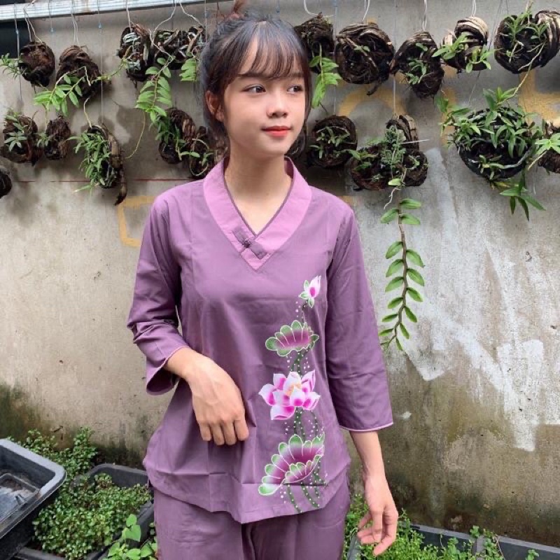 Đồ Lam Đi Chùa✅✅ Tim Bầu in ✅✅ đồ đi chùa 🌸đồ bộ