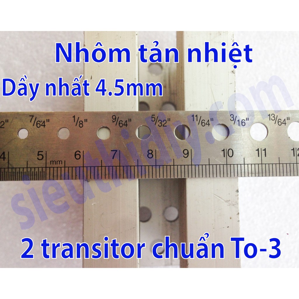 Nhôm tản nhiệt 2 sò sắt To-3 cho mạch điện công suất