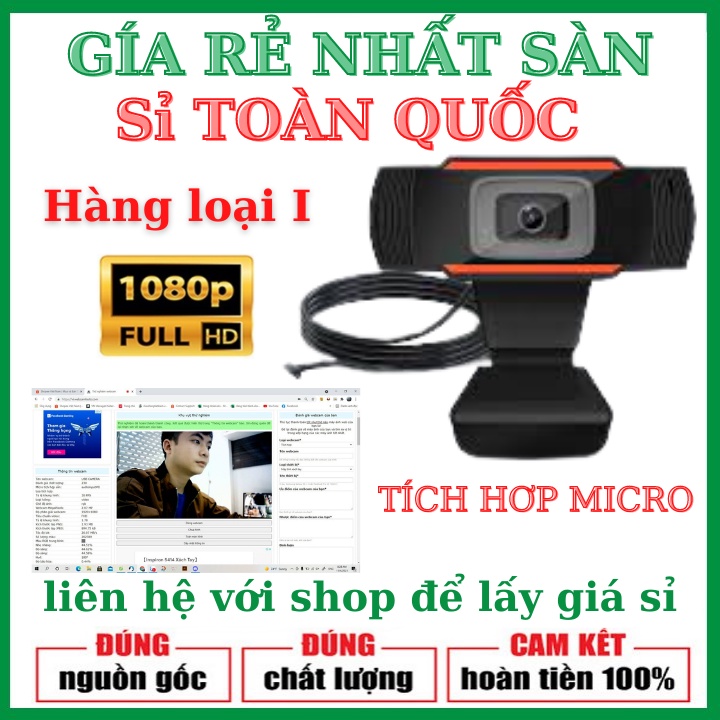 Webcam 1080P Máy Tính Camera Có Mic - Wc Yoosee Cho PC Học Online zoom, Trực Tuyến, Gọi Video Sắc Nét