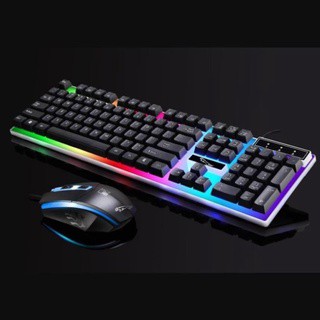 Bộ Bàn Phím Gaming có dây Kèm Chuột Máy Tính Con Báo Có LED 7 Màu Ấn Tượng