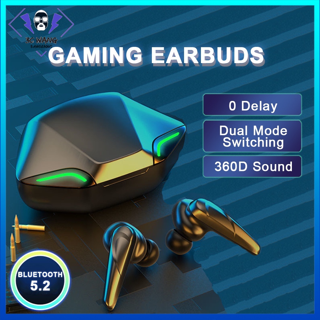 Tai nghe chơi game không dây G11 TWS Bluetooth 5.0 - Âm trầm mạnh mẽ, micrô có độ trễ cực thấp, chống nước IPX5