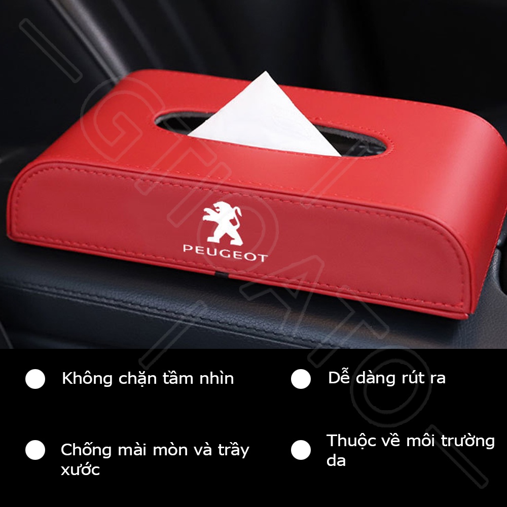 GTIOATO Hộp Đựng Khăn Giấy Ô Tô HộP ĐựNg GiấY TrêN Xe Ô Tô Hộp Khăn Giấy Ô Tô HộP ĐựNg GiấY ĂN TrêN Ô Tô HộP ĐựNg GiấY Xe HơI Phụ Kiện Xe Hơi Cho Peugeot 3008 2008 307 405 207 208 206 306 5008 406 407 308 4008 Rcz 408