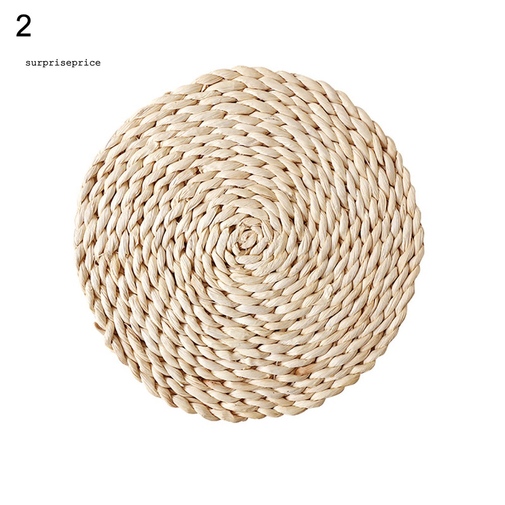 Miếng lót bàn ăn đan mây cách nhiệt dạng tròn