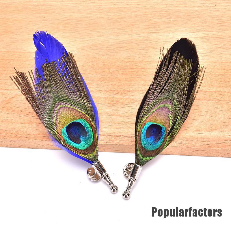 Ghim cài áo đính lông vũ thời trang tùy chọn kiểu dáng