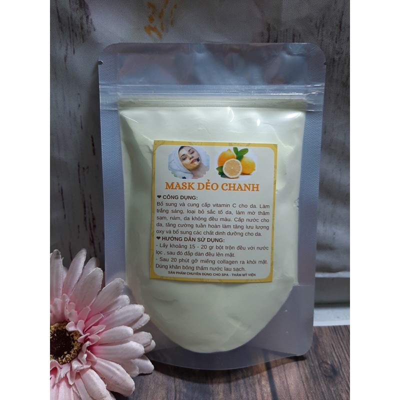 1kg Bột đắp mặt nạ mask dẻo Chanh handmade