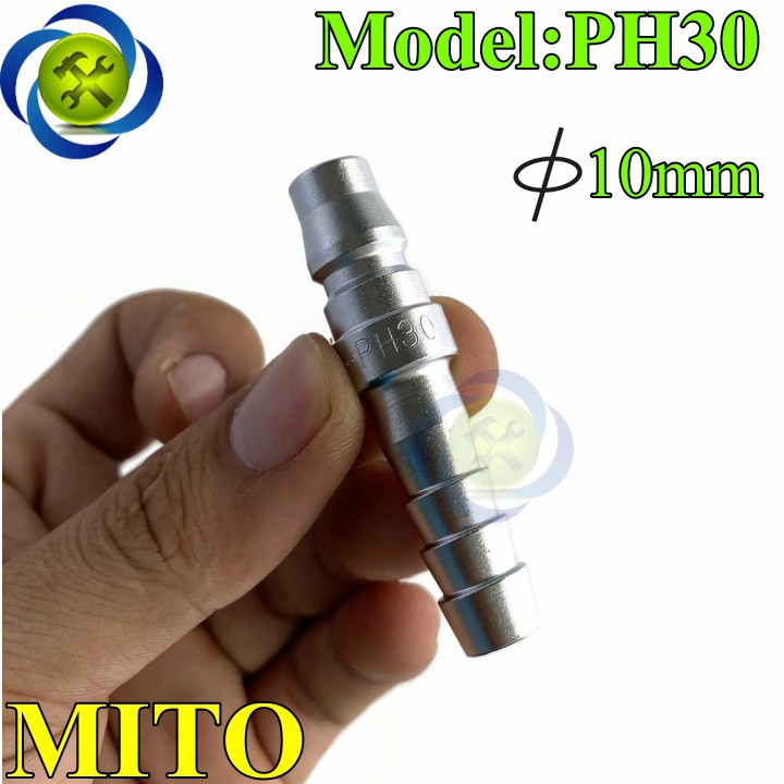 Đầu nối hơi 10mm đuôi chuột Mito PH30 Plug 3/8 House (đầu đực)