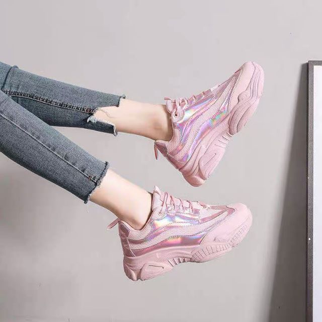 (XẢ HÀNG TÊT) Giày thể thao độn đế viền bóng hót 2019