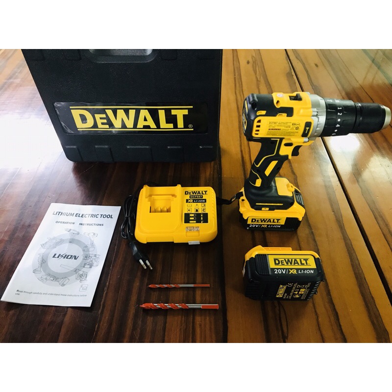 MÁY KHOAN PIN 20V DeWALT 13MM MÔ TƠ TỪ SIÊU MẠNH KO CHỔI THAN 3 CHỨC NĂNG MỚI 100%