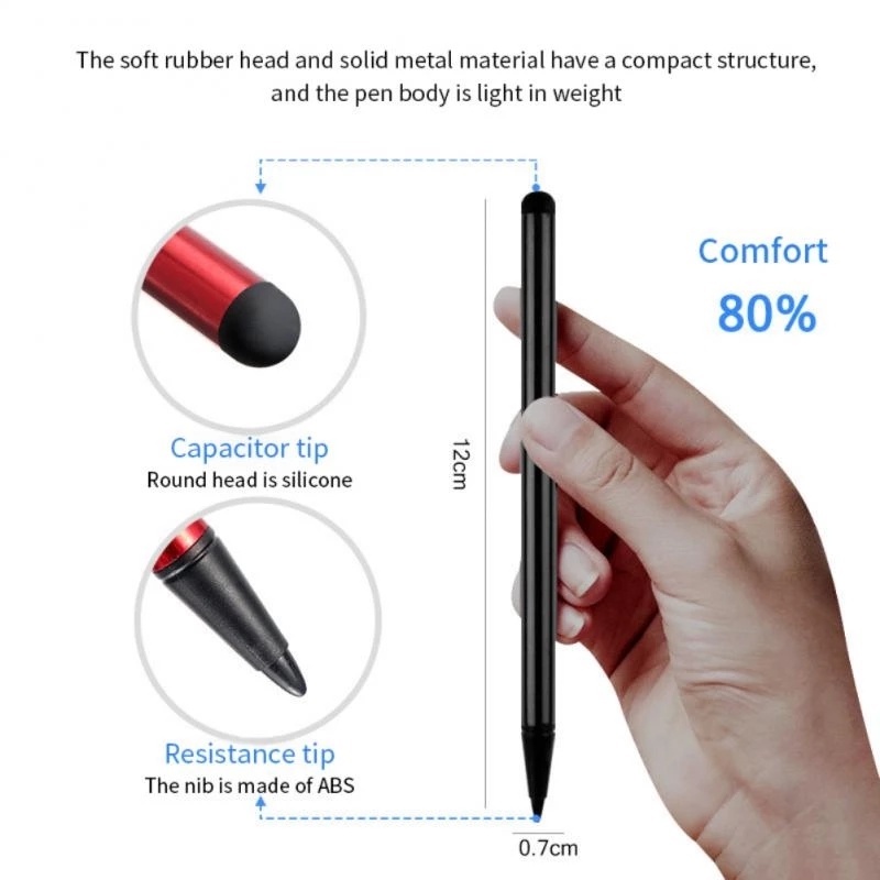 Bút Cảm Ứng 2 Trong 1 Chống Dấu Vân Tay/Điện Thoại Thông Dụng Cho Tất Cả Smartphone PC Tablet
