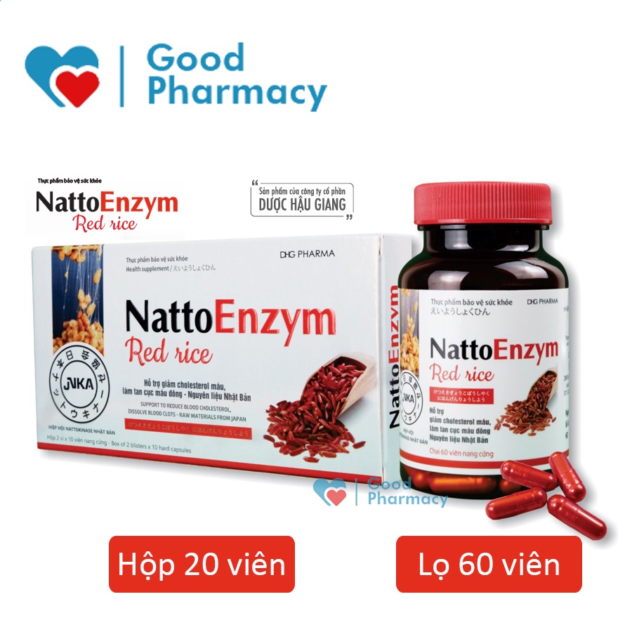 Natto Enzym / NattoEnzym Red rice (Gạo đỏ) - Giảm cholesterol, nguy cơ đột quỵ, tắc mạch, tai biến do cục máu đông