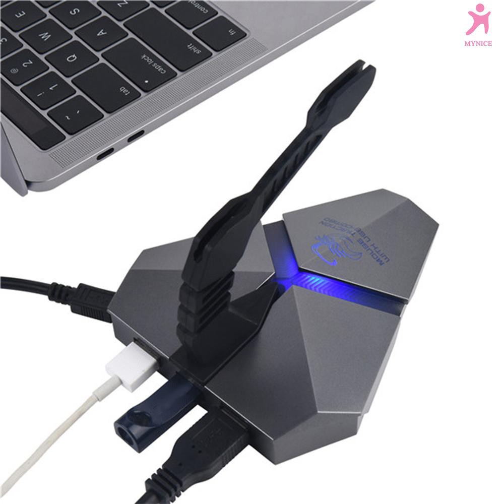 Hub cắm cổng kết nối thiết kế gaming 3 đầu USB 2.0 hỗ trợ đọc thẻ nhớ Micro SD