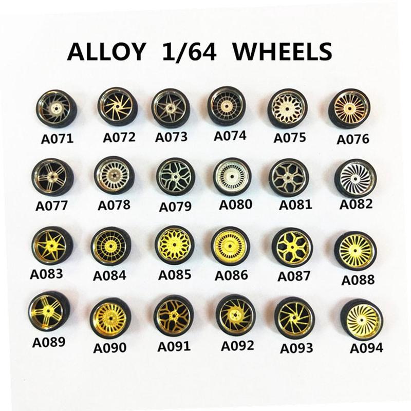 Set mô hình bánh xe bằng hợp kim tỉ lệ 1:64 tiện dụng