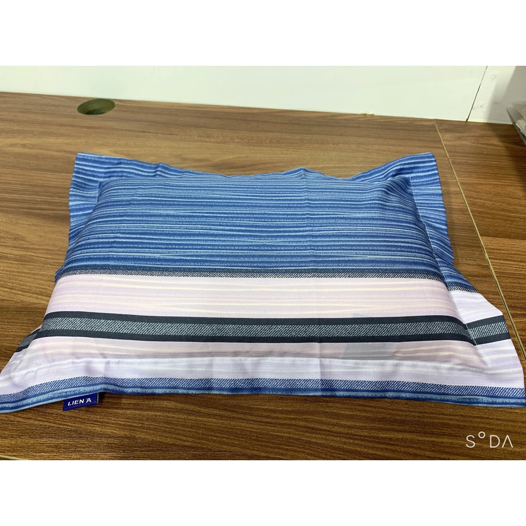 Gối nằm oval Liên Á cao su thiên nhiên 100% kích thước 24x37x6,5cm