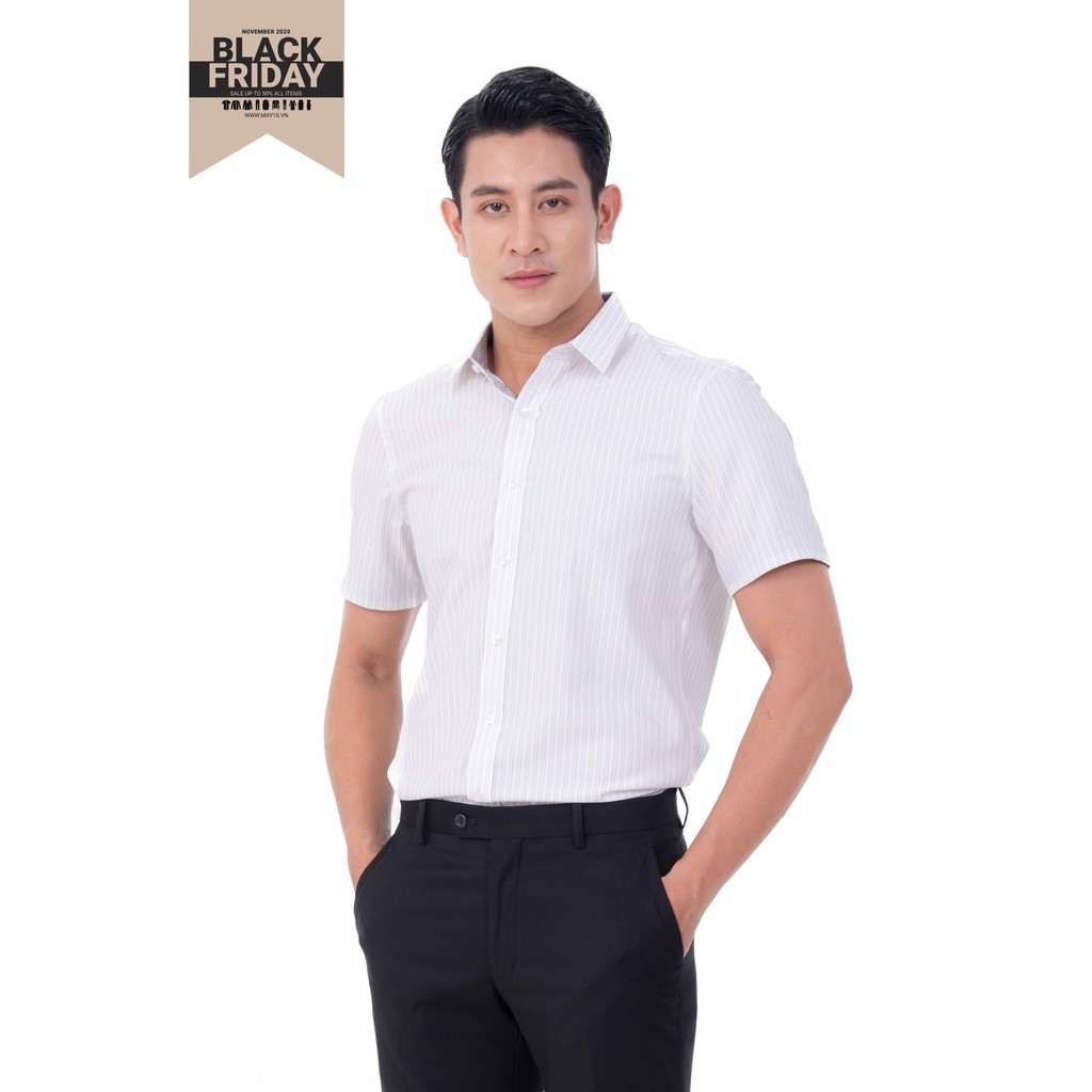 Áo sơ mi nam cộc tay chất Cotton dáng RegularFit May 10 chính hãng mã 010119110ON 0605