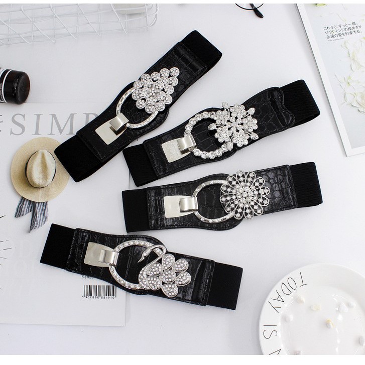 Đai váy vân cá sấu 6cm
