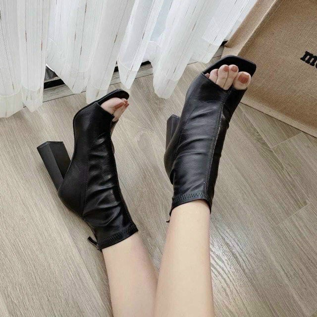 Bốt - Boots thời trang Nữ - Xỏ ngón cao cổ