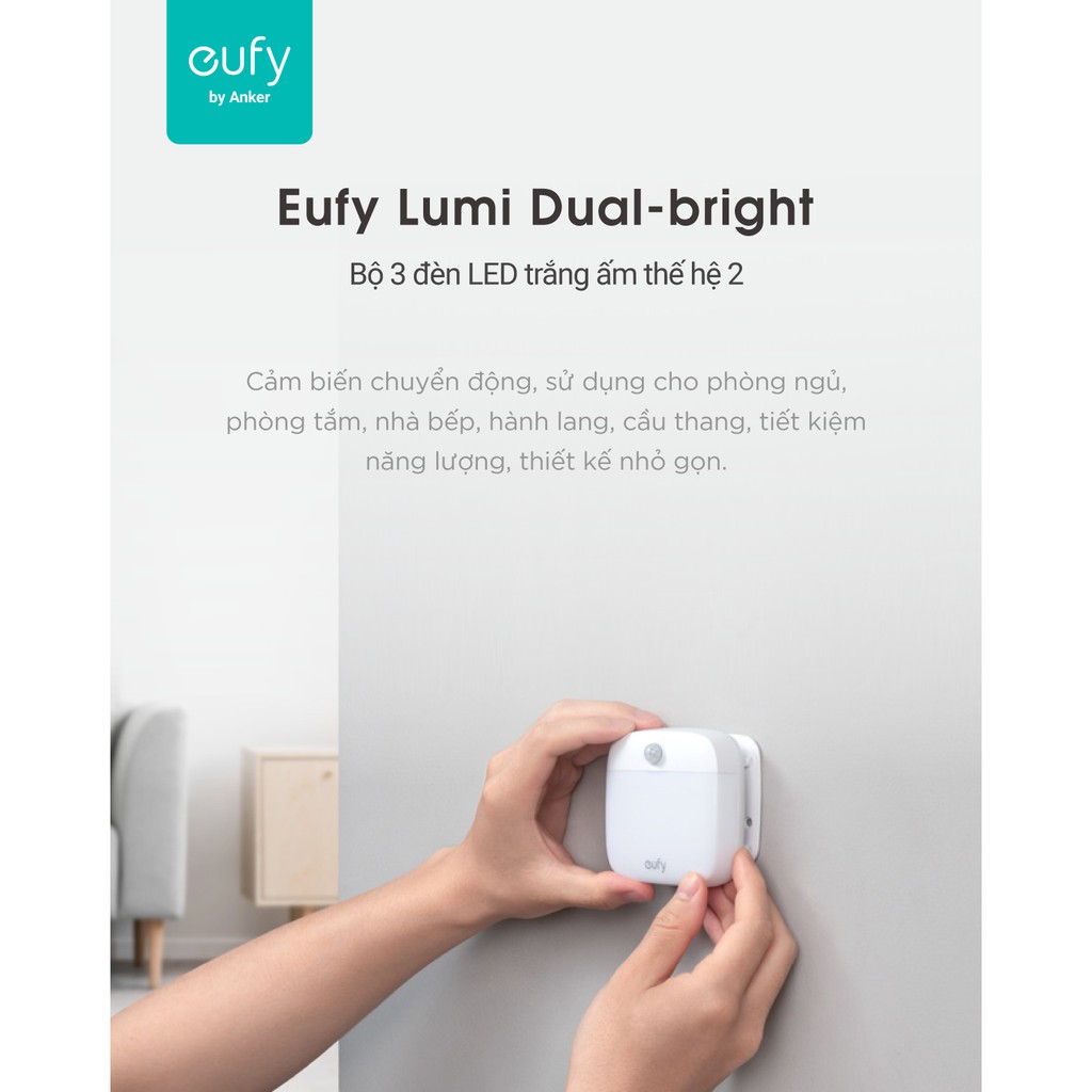 Bộ 3 đèn EUFY Lumi Dual-bright, 0.2W - T1305